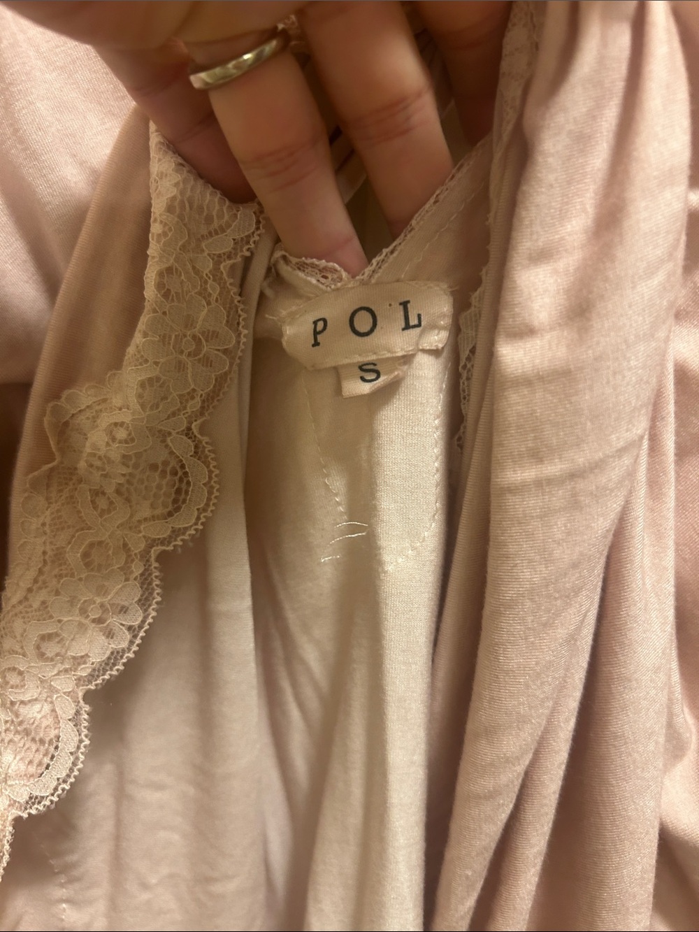 POL Blush S Lace-Trim Chemise Slip - Picture 3 of 6